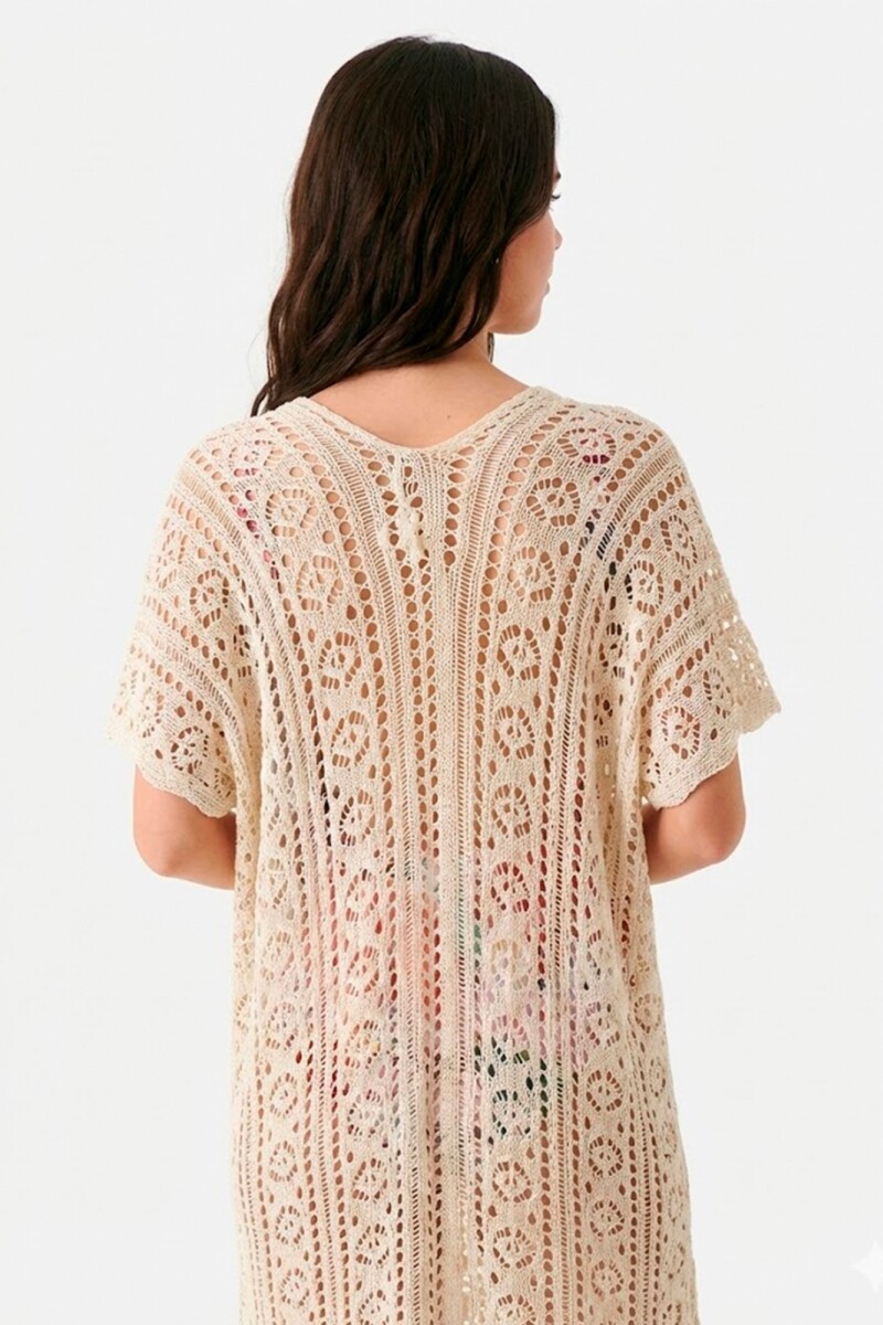 VESTIDO CALADO BEIGE