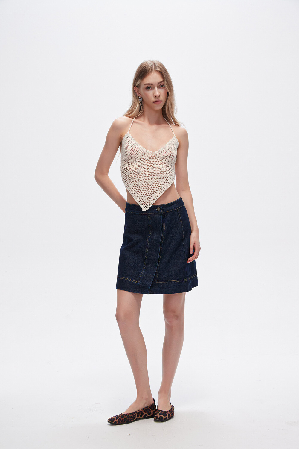 Falda Xelia Azul Indigo