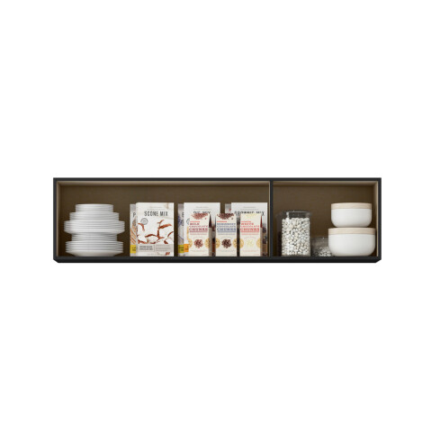 Mueble Aéreo Alacena de Cocina 3 Puertas - Negro Mueble Aéreo Alacena de Cocina 3 Puertas - Negro