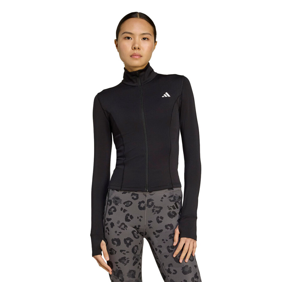 Campera de Mujer Adidas We Zp Thru Jkt Negro