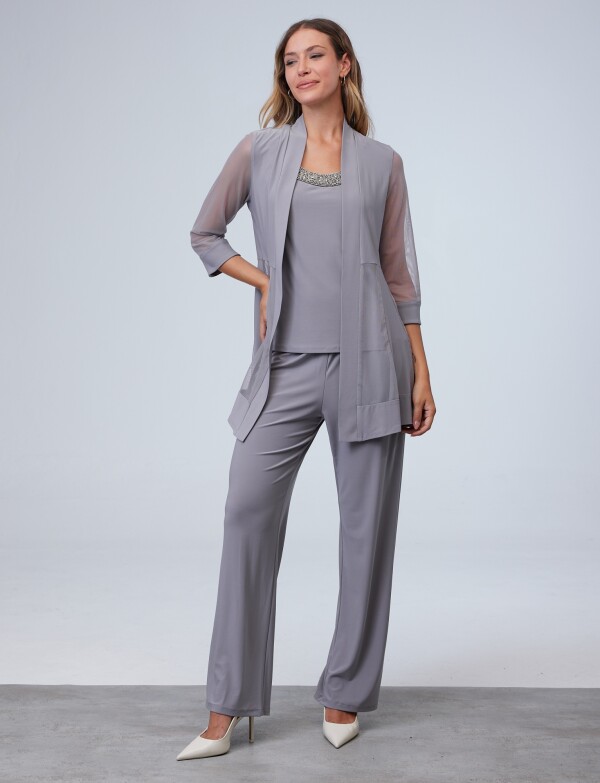 Set Chaqueta, Blusa & Pantalón TOSTADO