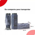 Practicuna Plegable Con Mosquitero Y Ruedas - Tinok Gris/Rosa