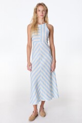 Vestido Peoni Rayas Celeste