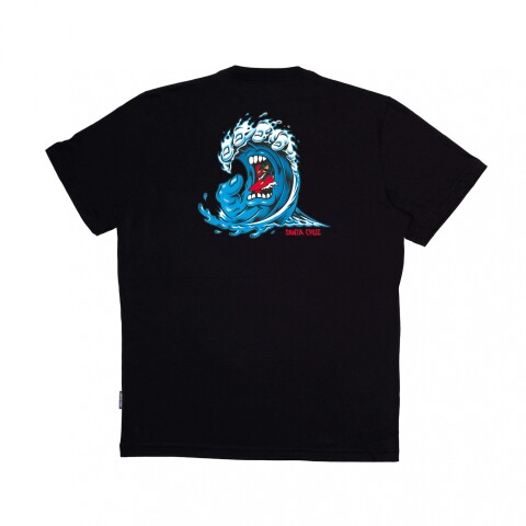 REMERA SANTA CRUZ SCREAMING WAVE SS Black