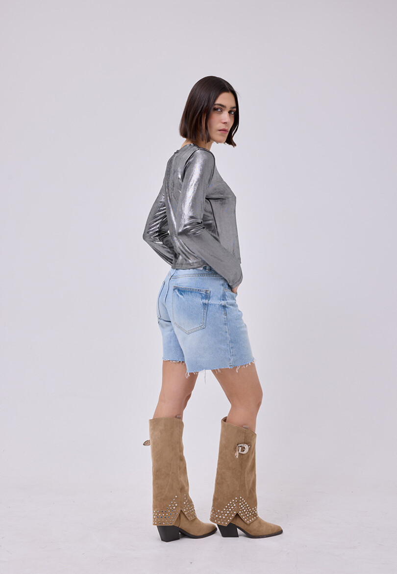 Remera Night Plateado