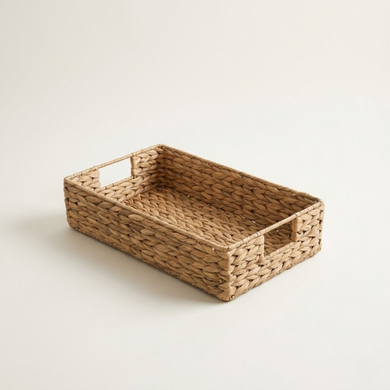 Bandeja cesto decorativo fibras seagrass 35x20x10 cm NATURAL