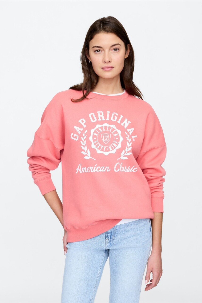 Buzo Deportivo Logo Gap Mujer Watermelon Ice