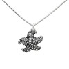 Dije Colgante Estrella de Mar-Plata 925 inflada quemada-Sin Piedra-CP3359 sinpiedra