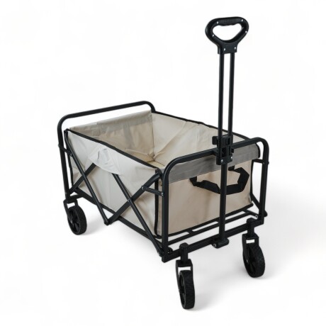 Carro 4 Ruedas Plegable Playa Camping Exteriores 120 Kg Blanco