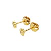 Abridores Flor-Oro 18k-Piedra Zirconia-AB9505 conpiedra