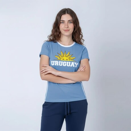 CAMISETA DAMA SOL UY CELESTE CE-DASOLUY-18 TALLE XXL CELESTE