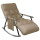 Sillón Reposera Mecedora Respaldo Ajustable Bolsillo Marron