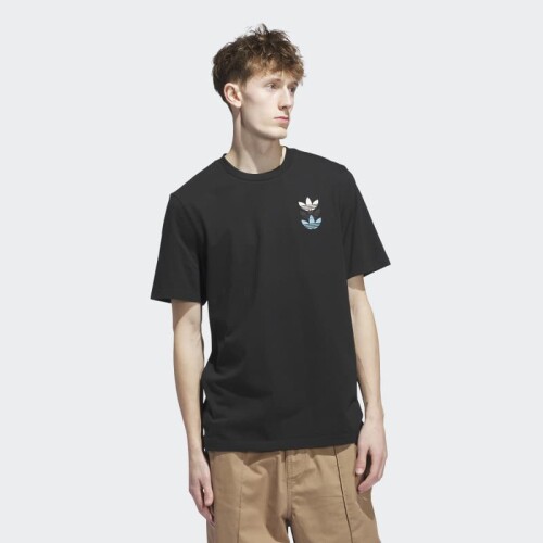 Remera Adidas Triple Trifolio Skateboarding Negro