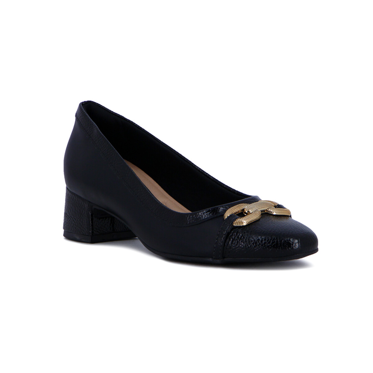 Zapato Comfortflex Taco 4cm - Negro 