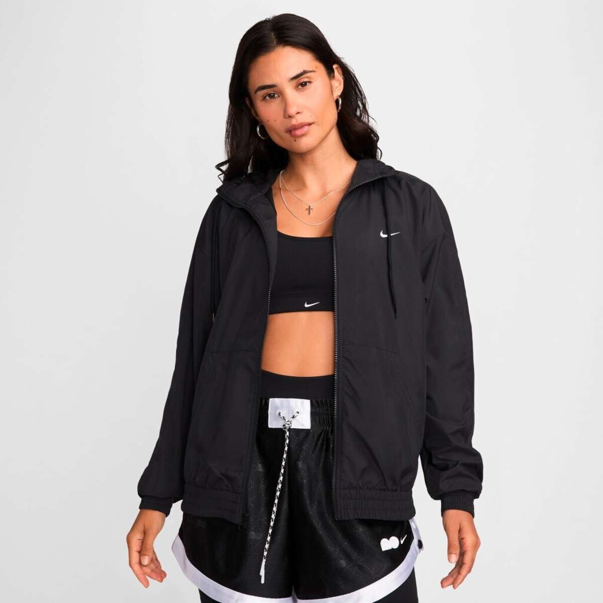Abrigo Nike Sportswear Classic Wovens de Mujer - Negro 