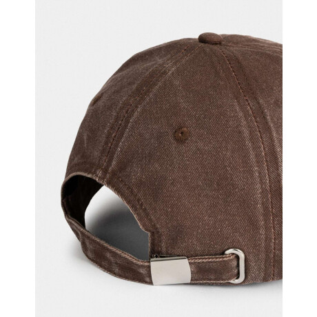 Gorra Canvas Bordada Marron Chocolate