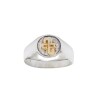 Anillo Profesión Escribano-Plata y Oro-Sin Piedra-AP5006 Sinpiedra
