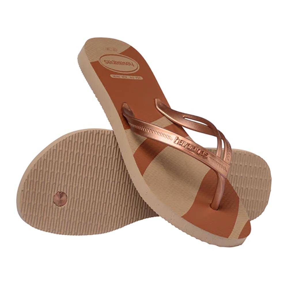 Sandalias Havaianas Elegance Print Grafito Rose Gold
