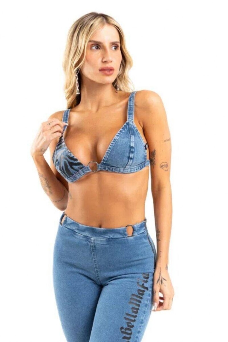 TOP JEAN COLOR JEAN BY LA BELLAMAFIA 