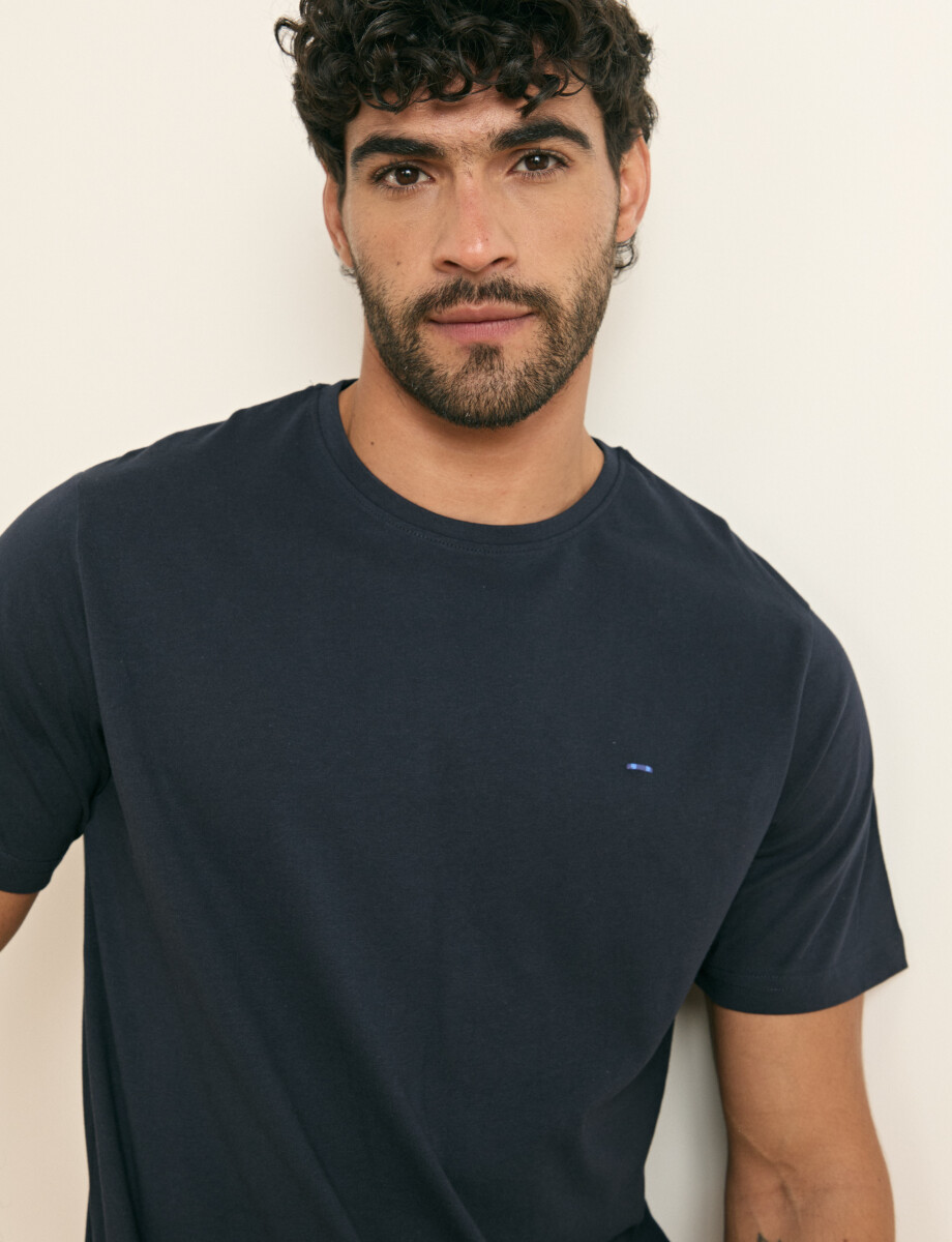 520658 T-SHIRT HARRINGTON LABEL Azul Oscuro