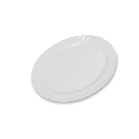 FUENTE CERAMICA BLANCA OVAL BORDE LABRADO 30X23.5X2.5CM 26733 FUENTE CERAMICA BLANCA OVAL BORDE LABRADO 30X23.5X2.5CM 26733