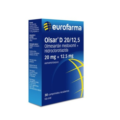 Olsar D 20/12.5mg 30 Comprimidos Olsar D 20/12.5mg 30 Comprimidos