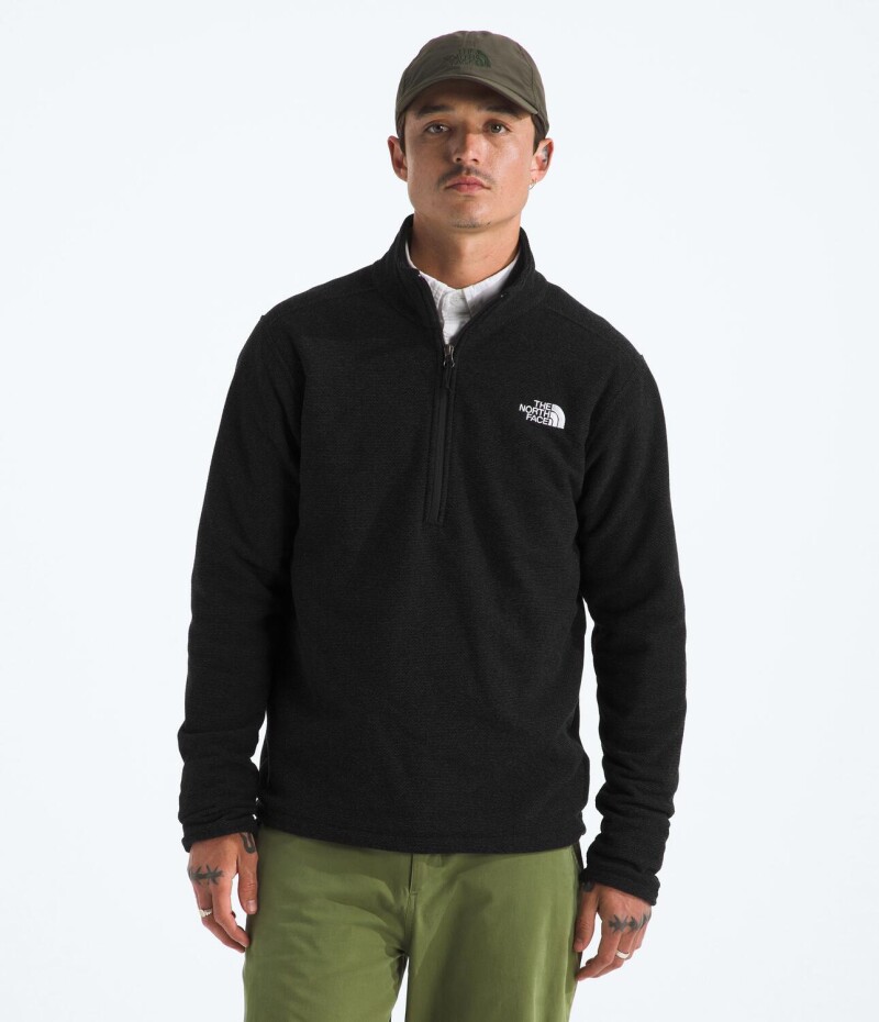 Buzo Polar Textured cierre de 1/4 hombre Tnf Black Heather