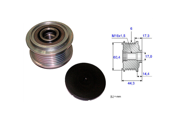 Polea Alternador Marcha Libre Audi Q7/Q5 08-25 Polea Alternador Marcha Libre Audi Q7/Q5 08-25