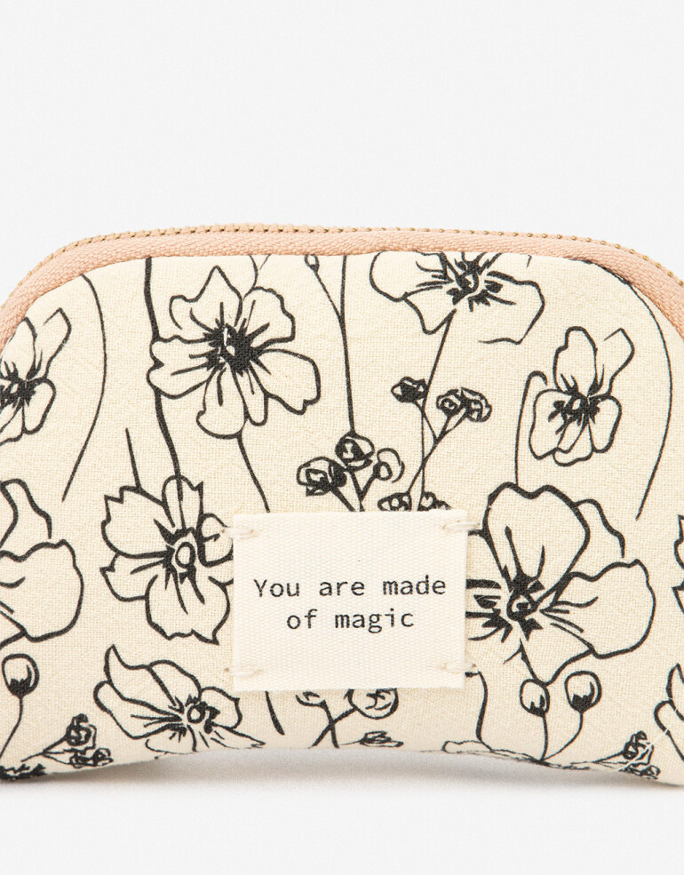 Marro chica varios Set De Portacosméticos Y Peine - Estampado Flores