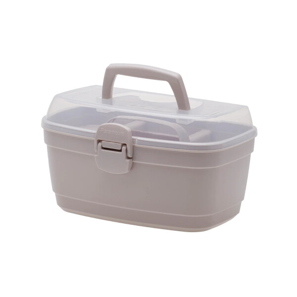 CAJA PLASTICA MULTIUSO CON BANDEJA P 23X15X13 CM. MULTICOLOR