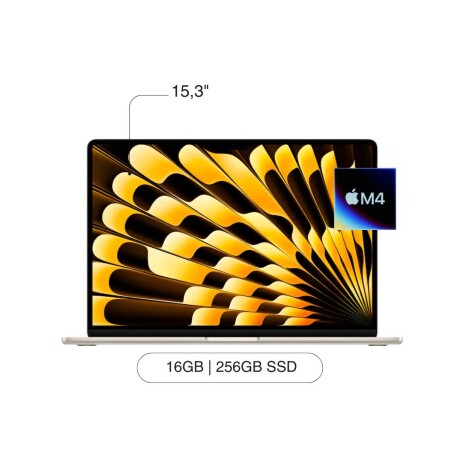 APPLE MACBOOK AIR 15' M4/16GB/256GB/ APPLE Macbook Air 15' 256GB SSD / 16GB RAM M4 Chip - Starlight