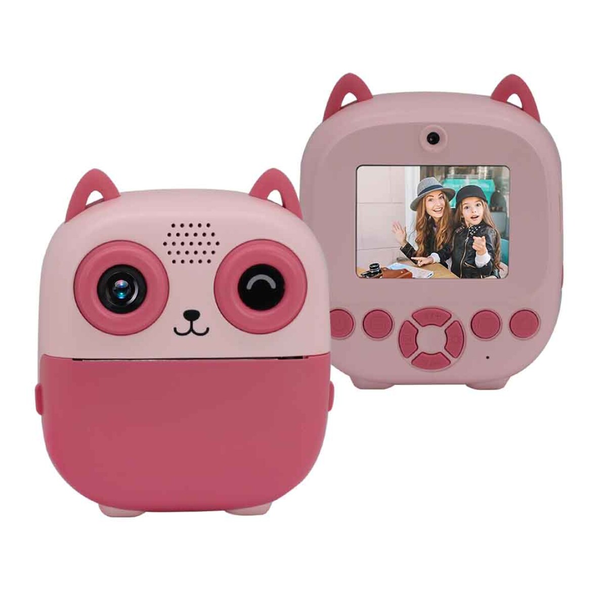 Cámara Instantánea Infantil Búho Recargable - ROSADO 