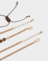 Pulseras Flexibles Sets Metal diferenciado Sets De Pulseras - Dorado