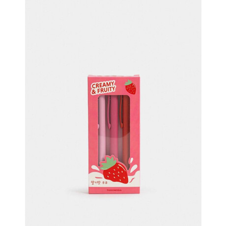 Set De 3 Lapiceras Metálicas De Tinta Negra Combinacion Multicolor