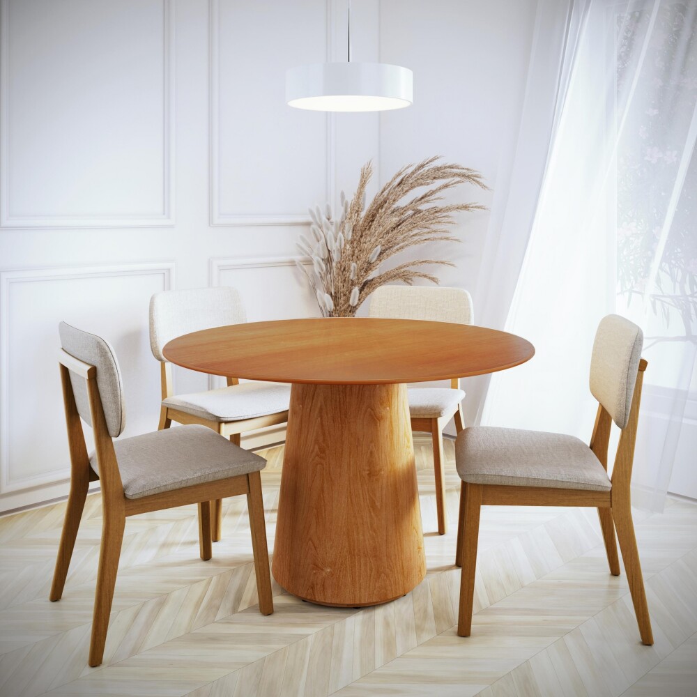 Mesa de comedor Zara 1.35 - Línea Manhattan Marrón