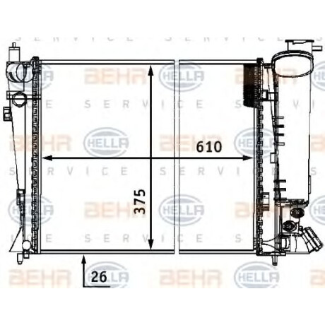 RADIADOR CITROEN - PEUGEOT ZX 1.4 1.6 1.8 NAFTA 1.9 DIESEL 610X380X25 - RADIADOR CITROEN - PEUGEOT ZX 1.4 1.6 1.8 NAFTA 1.9 DIESEL 610X380X25 -
