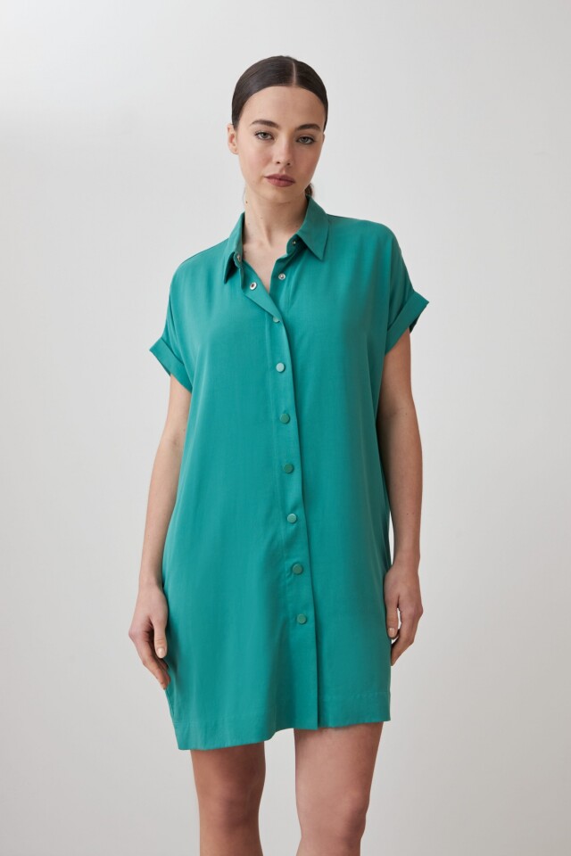 Túnica de lyocell verde