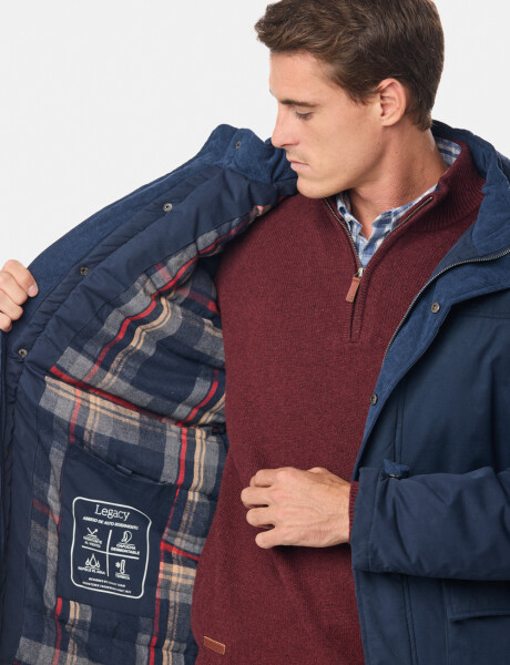CAMPERA CON CAPUCHA DESMONTABLE Azul