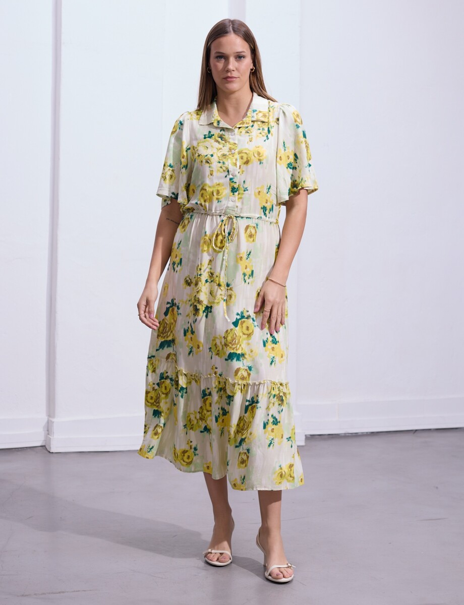 Vestido Maxi Printed - Multi/amarillo 