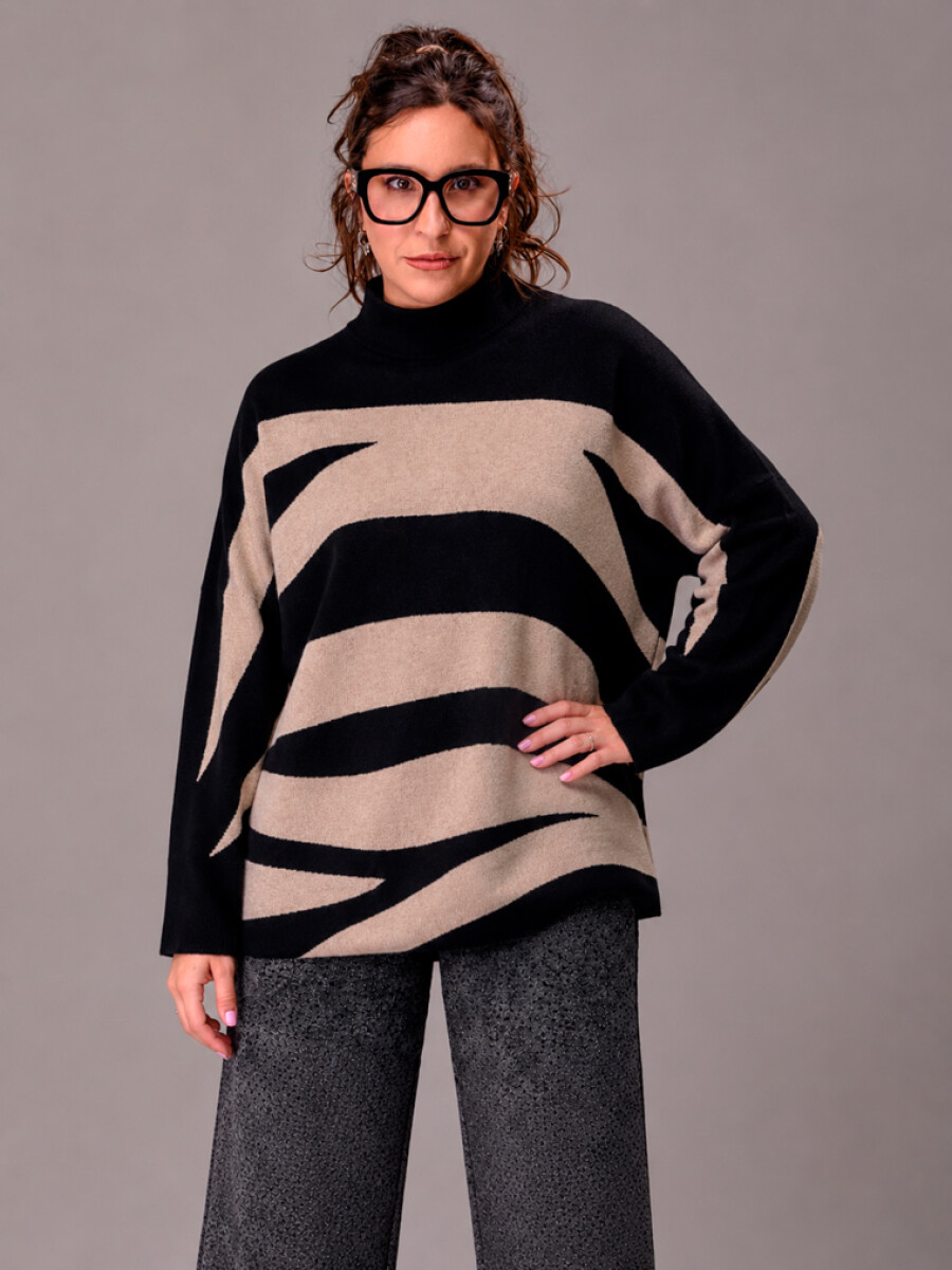 BUZO ZEBRA SOFT NEGRO