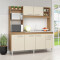 Kit de Cocina Compacta 6 Puertas 1 Cajón 177 x 189 x 52 cm Miel Champagne