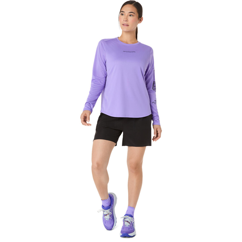 Polo Running Fujitrail Logo LS Top Mujer Amethyst