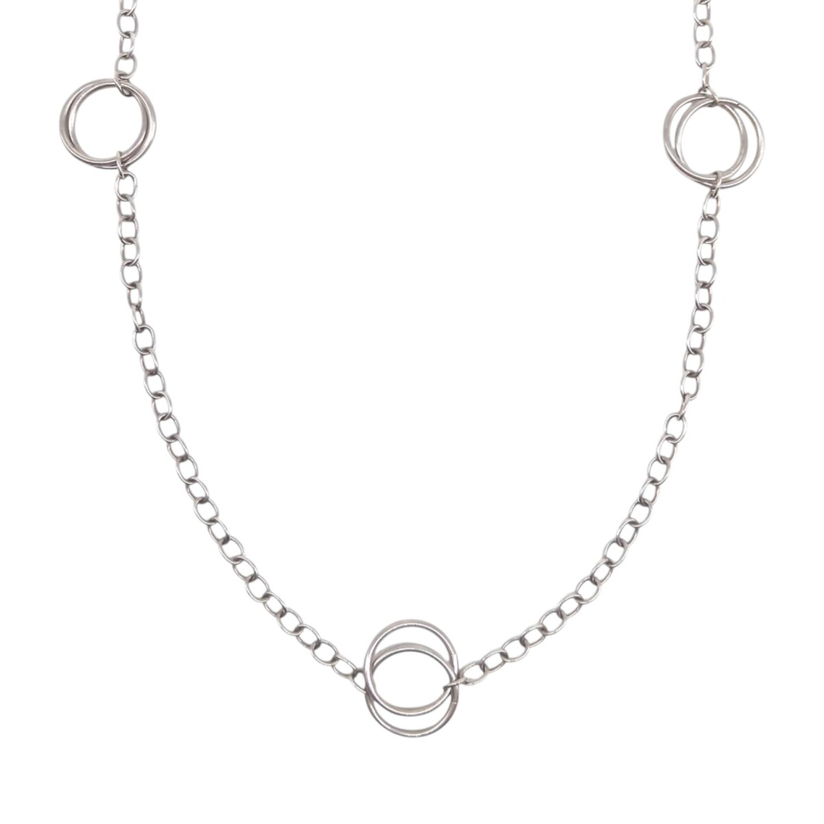 Cadena force aros - Plata 925 - sin piedra -CD5087 - sinpiedra 