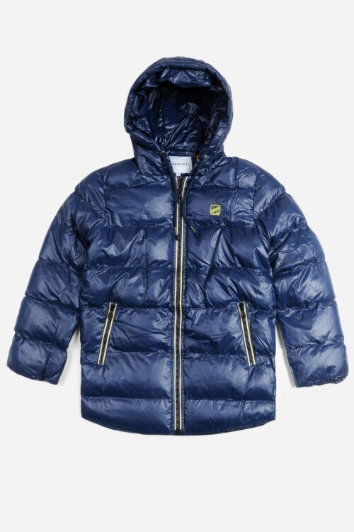 Campera capitoneada con capucha - Niño AZUL MARINO