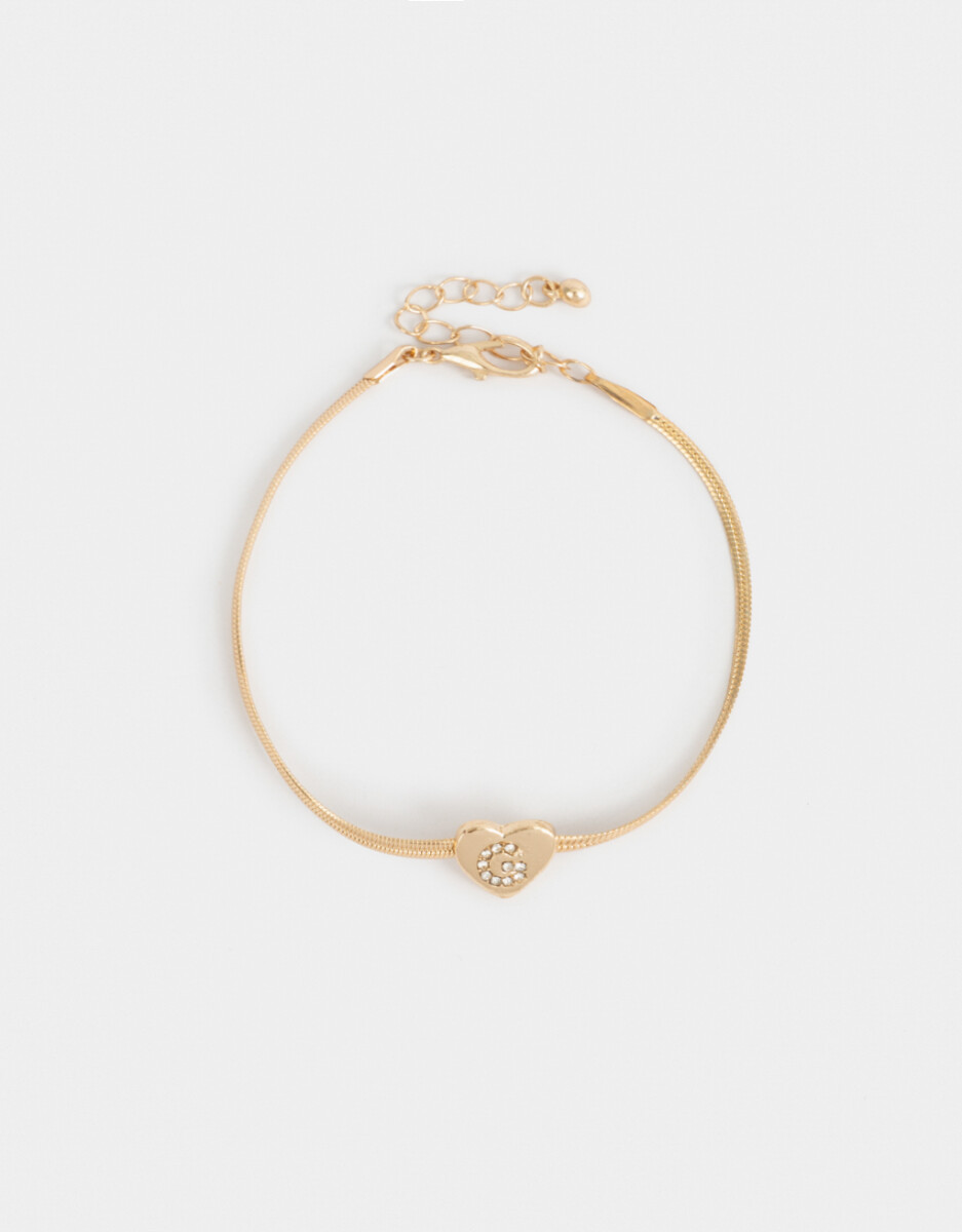 Pulsera Flexible De Inicial "g" 