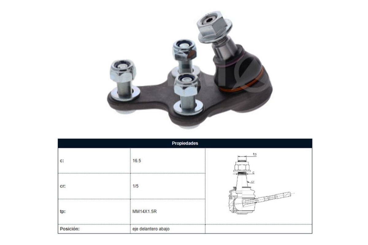Rotula Peug 308 14-25 Der/Izq Rotula Peug 308 14-25 Der/Izq