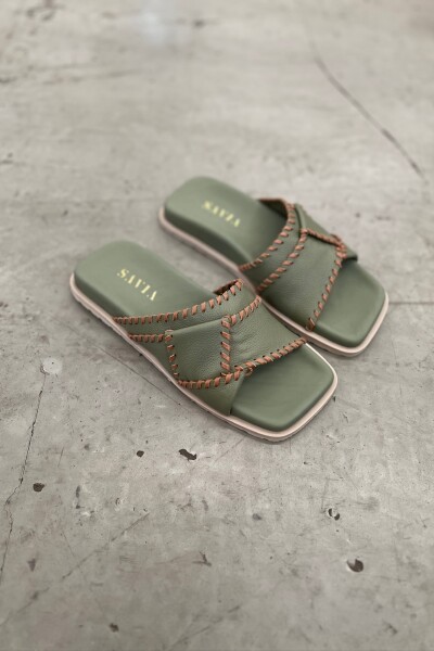 SANDALIA NEW AZALEA Verde Y Came