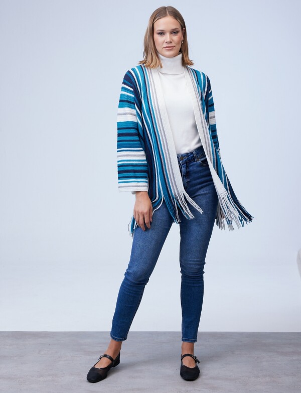 Cardigan Flecos MULTI/PETROLEO