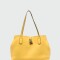 Longchamp -Cartera de cuero flexible, Roseau Essential Mostaza
