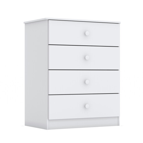 CÓMODA CAJONERA GUARDARROPA 4 CAJONES BLANCO
